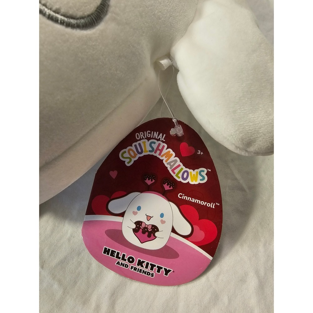 NEW Squishmallow Sanrio Cinnamoroll 8 Inch Heart Chocolate Plush Hello Kitty - Picture 4 of 4
